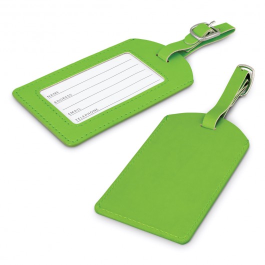Paris Luggage Tags bright green